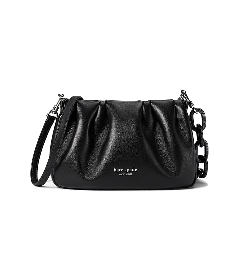 kate spade new york Souffle Smooth Leather Crossbody Black